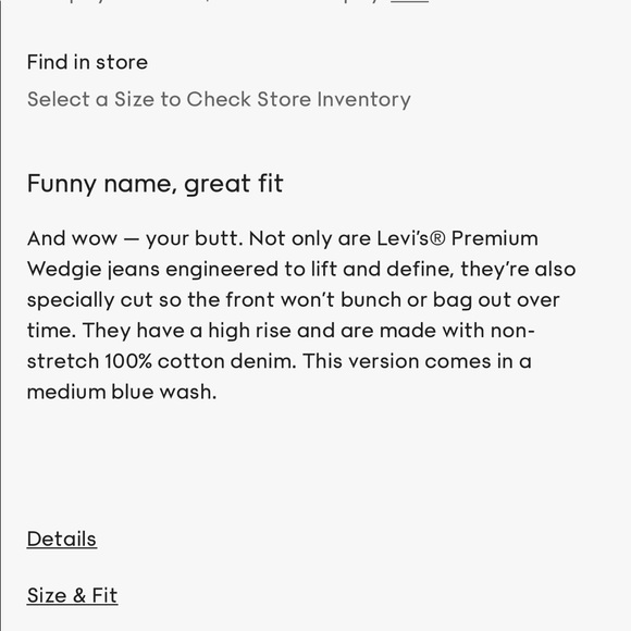 Levi’s “Wedgie” Straight Jeans - Picture 7 of 7